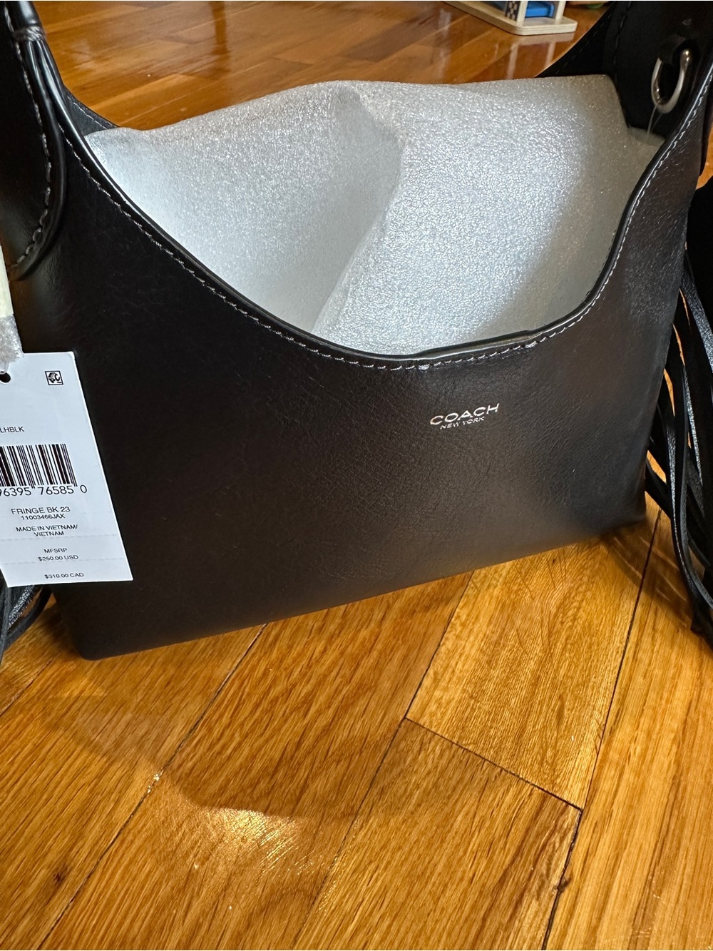 Coach Black Brooklyn 23 Shoulder Bag with Fringe Tassels Brand New w/Tags - Picture 7 of 16